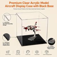 Vitrine d'exposition en acrylique pour maquettes d'avions, boîte de présentation pour avions militaires, solution de protection personnalisée tout-en-un pour modèles en acrylique