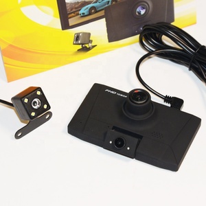 Cámara de salpicadero DVR <span class=keywords><strong>2022</strong></span> P para <span class=keywords><strong>coche</strong></span>, 3 CANALES, 4 pulgadas, 3 cámaras FHD, frontal, interior y trasera, 3 vías, registrador, novedad de 1080 - Product Image 3