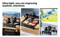 Dernière machine de gravure laser CNC portable de 3,5 W, refroidie par air, pour le bois, l'acrylique, le verre, le contreplaqué, prend en charge les formats AI/LAS/DXF