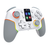 Controlador de juegos inalámbrico con luz RGB, motor de vibración, botón Turbo, botones programables, diseño ergonómico de modo dual 5.0