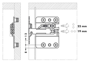 GQK Heavy-Duty ABS Plastic Furniture Fitting Kitchen Cabinet Hanger Bracket with High Lading Capacity for Workshop Use - Product Image 2