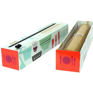 HuamaohengchunCook's Tools Refillable <b>Plastic</b> <b>Wrap</b> Dispenser - One 12" x 250' Roll of Professional Grade <b>Plastic</b> <b>Wrap</b> - BPA Free - Product Image 1