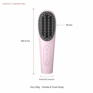 <span class=keywords><strong>Brosse</strong></span> <span class=keywords><strong>lissante</strong></span> professionnelle pour cheveux, MCH, chauffage rapide, peigne lissant ionique pour femmes, mini-styler portable pour cheveux, idéal pour les voyages - Product Image 6