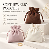 Pochette à bijoux en velours personnalisée OEM avec cordon de serrage emballage textile de luxe en gros pour les cadeaux de marque
