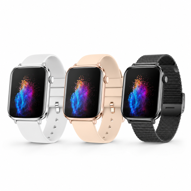 V82 Smart Watch Ultra-thin Body 7-day Long Battery Life 1.85inch AMOLED Screen GPS Sleep Monitor Bt Call Fitness Watch