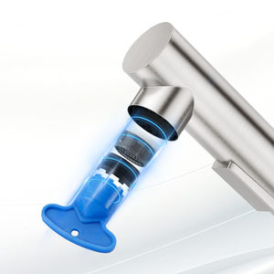 Robinet de cuisine de luxe moderne en acier inoxydable 304, extractible, haut de gamme, brossé - Product Image 3