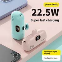 Mini Banco de Energía de Carga Rápida de 5000 mAh, Cargador Portátil con Enchufe Integrado, Base de Carga, Banco de Energía Deslumbrante
