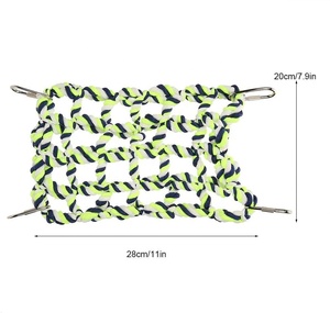 Hamac portable, filet d'escalade en coton, lit-balançoire avec 4 crochets pour hamac, perroquets, petits animaux de compagnie, nid, activités et jouet d'escalade, nouveauté - Product Image 6