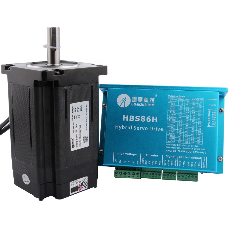 86HBM80-1000 + HBS86H NEMA34 86 мм 8 нм 6A 3PH 30-100 В постоянного тока недорогой комплект шагового привода leadshine с замкнутым циклом
