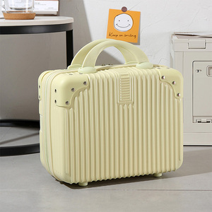 Maleta <span class=keywords><strong>de</strong></span> Esquina Retro <span class=keywords><strong>de</strong></span> Color Sólido <span class=keywords><strong>de</strong></span> 14 Pulgadas, <span class=keywords><strong>Caja</strong></span> <span class=keywords><strong>de</strong></span> <span class=keywords><strong>Maquillaje</strong></span> <span class=keywords><strong>Pequeña</strong></span> para Estudiantes, Mini <span class=keywords><strong>Caja</strong></span> <span class=keywords><strong>de</strong></span> Regalo para Vacaciones - Product Image 4