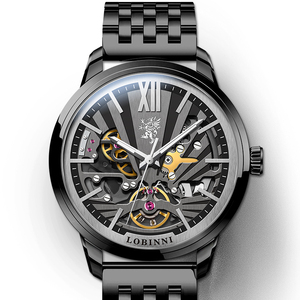 Pour la dernière conception squelette hommes 42mm montre mécanique automatique bracelet de luxe mains lumineuses évider - Product Image 5