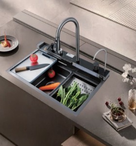 Évier de cuisine double à encastrer en acier inoxydable avec surface brossée, acier épaissi de calibre 16 - Product Image 5