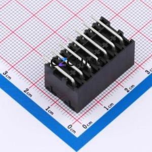 DB2ERHB-3.81-2*7P-BK Plug-in Terminal Block Bent Lead Through Hole,P=3.81mm Board-to-Board / Socket - Closed 2x7P 3.81mm Black - Product Image 2