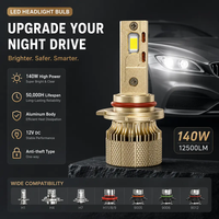 Ampoule de phare LED H7 140W 12500LM 12V en aluminium, remplaçant les phares halogènes, pour restaurer l'éclairage routier