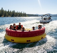 Bateau pneumatique gonflable avec tubulure de traction pour sports nautiques, canapé de traction pour lac, océan, piscine, jeux sportifs, location et vente