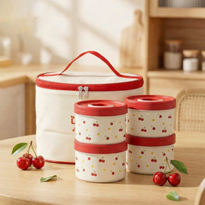 304 Stainless Steel Insulated Lunch Box with Thickened Sealed Soup Bowl and Bento <strong>Container</strong> - Product Image 2