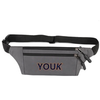 Sac banane unisexe portable de 7 pouces en polyester imperméable de haute qualité avec fermeture éclair, personnalisable, sangle réglable, à porter à l'épaule ou à la taille, vente en gros