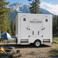 Système de toilettes portables conformes aux normes avec réservoir de déchets intégré pour écoles, hôpitaux, événements extérieurs, location de lieux de mariage, remorque WC mobile
