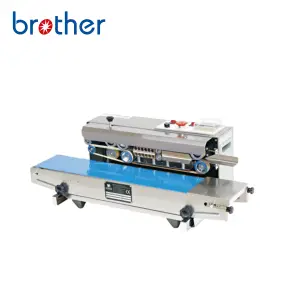 Brother-máquina automática de sellado de bolsas de plástico y aluminio, sellador de banda continua