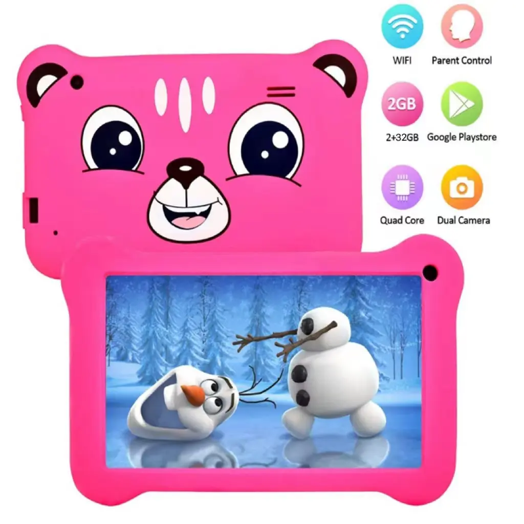 Powertimes Smart 7'' Tablets for Kids Edition Android Quad Core Toddler Tablet with WiFi Dual Camera Tablet Pc