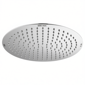 Pommeau de douche rond ultra fin en acier inoxydable, diamètre 400 mm, effet pluie, montage au plafond - Product Image 3
