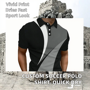 Camiseta de Fútbol Personalizada Sublimada 100% Poliéster para Hombre, Tejido de Punto, Impresión por Sublimación de Alta Calidad, Secado Rápido, Manga Corta - Product Image 2