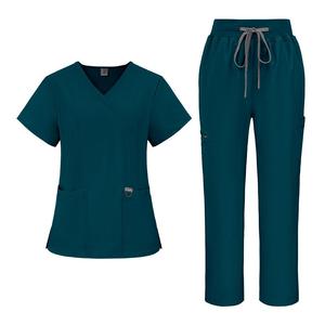 <b>Scrubs</b> Soft Hospital Nurse Uniform Set Jacket Top Jogger Medical <b>Scrubs</b> Women <b>Scrub</b> Sets Stretch Fabric <b>Salon</b> Workwear - Product Image 3