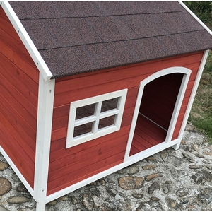 SDD008 Modern Luxury Eco-Friendly Wooden Dog <b>Pet</b> House Villa Waterproof Roof - Product Image 5