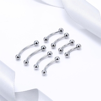 Piercing corporel en Titane G23 16G, type Labret, Fer à cheval, Barbell, Anneau de sourcil, Anneau de nez, pour cartilage, pour femmes, Vente en gros OEM