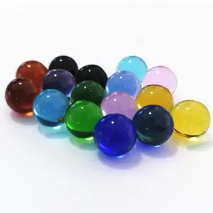Bola de vidro redonda sólida, bolas de vidro transparentes de cristal coloridas