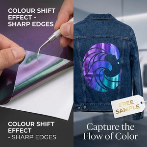 Rouleau de vinyle <span class=keywords><strong>thermocollant</strong></span> HTV, film textile durable, écologique et flexible pour t-shirts, feuille thermocollante, finition mate/brillante/iridescente - Product Image 2