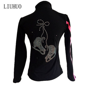 LIUHUO Figure Skating <strong>Jackets</strong> Girls Training Thin Fleece Fabrics Ice Skating Outfits <strong>Rhinestones</strong> Shiny Colours Skating <strong>Jacket</strong> - Product Image 6
