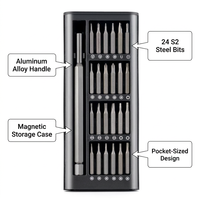 Jeu de tournevis à double extrémité à cliquet 25 en 1 bricolage OEM en vente chaude outils de réparation magnétiques à usage multiple