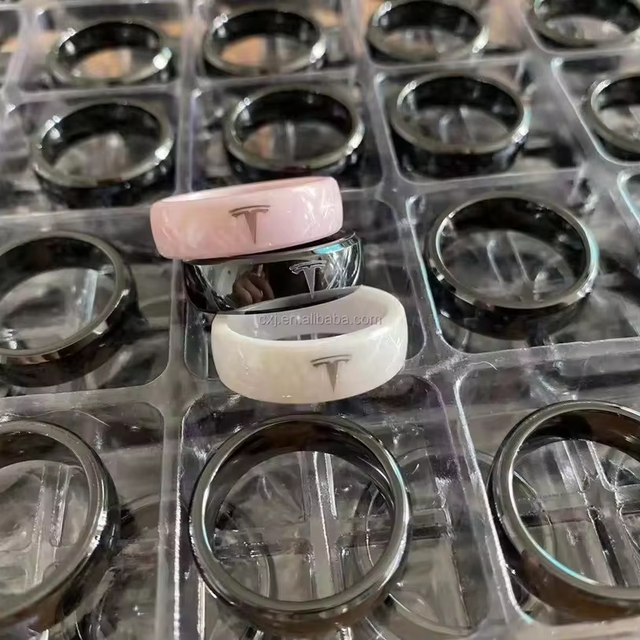 13.56mhz Ceramic RFID Smart NFC Waterproof/Weatherproof Mini Key Finger Ring Car Key for Tesla Model 3/Y