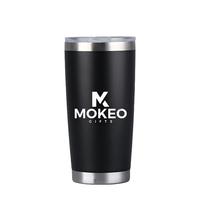 Mug de voyage isotherme en acier inoxydable de 20 oz avec couvercle à pression, logo personnalisé, gobelet à double paroi sous vide pour cadeaux d'entreprise
