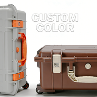Valise de transport étanche IP67 en plastique rigide à roulettes pour équipement et instruments, support OEM, prix abordable