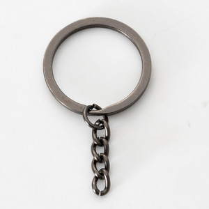 PD550-557 Nouveau Porte-clés Pendentif en Métal Noir 25/30 mm pour Bricolage Bijoux Accessoires DIY Vente en Gros - Product Image 2
