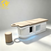 Lit de spa moderne pour salon de coiffure, en cuir PU, éponge haute densité, pour hydrothérapie, massage thaïlandais, shampoing nourrissant