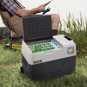 Refrigerador para Auto <span class=keywords><strong>VEVOR</strong></span>, Almacén UE, Refrigerador Portátil de 12 Voltios, Congelador de 30 L de Una Sola Zona con Ruedas y Asa - Product Image 4