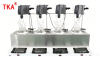 Réacteur en verre parallèle monocouche multifonctionnel à 4/6/8 étages de travail, chauffage électrique motorisé automatique pour laboratoire