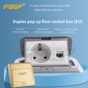 <span class=keywords><strong>Prise</strong></span> de sol escamotable allemande finlandaise Schuko CE GCC européenne 16A 2 ports SDK TV, boîtier EU auto-mise à la terre 110V-250V - Product Image 4