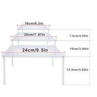 Présentoir à gâteaux carré en acrylique transparent pour commandes en gros, ensemble de présentoirs à desserts multi-tailles, fourniture directe usine pour les commerçants en mariages et événements