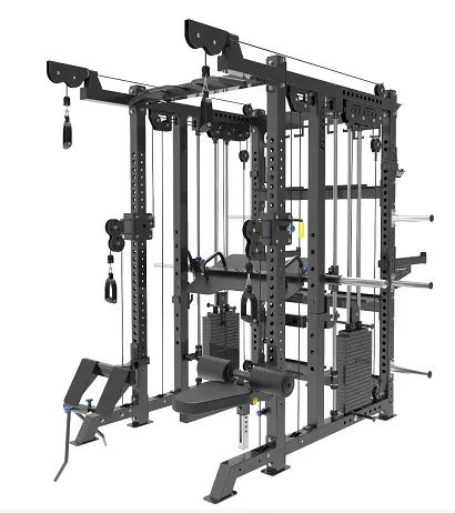 Ticari spor salonu ekipmanı Smith makinesi çok fonksiyonlu güç Squat çerçevesi kablo Crossover makinesi 3D Smith