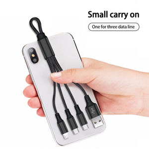 Özelleştirmek logosu <span class=keywords><strong>3</strong></span> In 1 çoklu USB anahtar şarj kablosu yüksek kalite <span class=keywords><strong>3</strong></span> in 1 USB kablosu için telefon şarj için güç bankası - Product Image 2