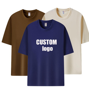 Camiseta de Algodón Grueso de 230 g/m² con Logotipo Personalizado, Talla Europea, Oversize, Lisa, para Hombre, de Alta Gama, 100% Algodón, Color Azul Marino - Product Image 4