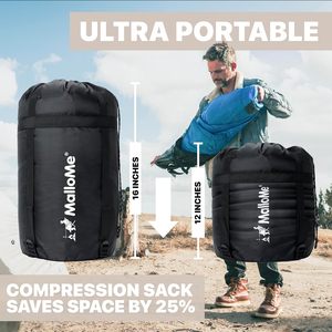 Sac de couchage léger et compact pour adultes et enfants de 10 à 12 ans, imperméable, rembourré en polyester, pour le camping, la randonnée et les voyages en sac à dos par temps froid - Product Image 6