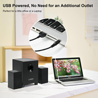 Altavoz 2.1 para Cine en Casa, Altavoz Multimedia con Subwoofer, Altavoz para PC con Fuente de Alimentación CC