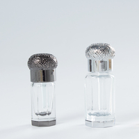 Bouteille en verre d'huile de Oud de parfum en verre Attar transparent arabe de 3ml avec couvercle en Zamac vente en gros