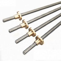 Vis trapézoïdale REALMAX W-08 T8 C5 C7 de précision avec écrou en laiton à bride autobloquant à faible bruit pour moteur pas à pas CNC