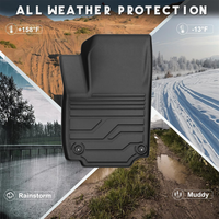 Tapetes de Auto de Lujo de TPE para Chevrolet Equinox, Tapetes Ecológicos Impermeables con Bordes Finos, Juego de 4 Piezas para Proteger el Interior del Auto